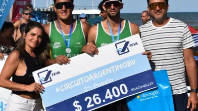 Beach Volley: el entrerriano Julián Azaad volvió a hacer podio en el Circuito Argentino