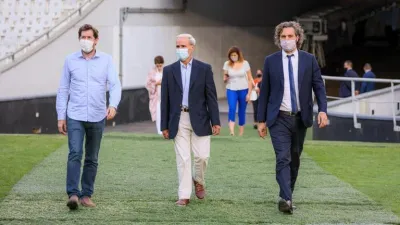 Juan Pablo Biondi, Julio Vitobello y Santiago Cafiero