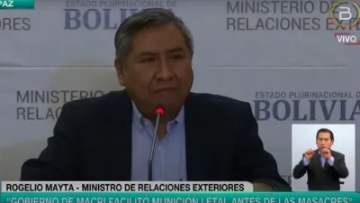 Bolivia acusó al gobierno de Macri de enviar material para reprimir protestas contra Áñez