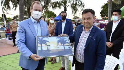 El gobernador Gustavo Bordet participó del aniversario de Piedras Blancas.