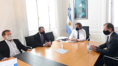 Bordet con Cafiero, Kueider y Cabrera