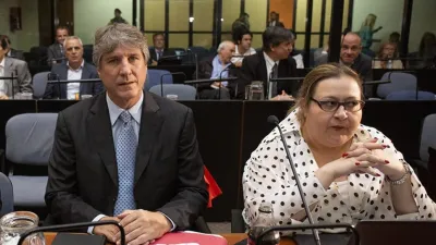 Boudou junto a su abogada defensora