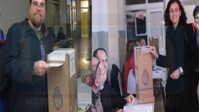 Burgos y Meiners votando 