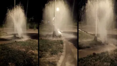 caño de agua reventado barrio 300 Viviendas 