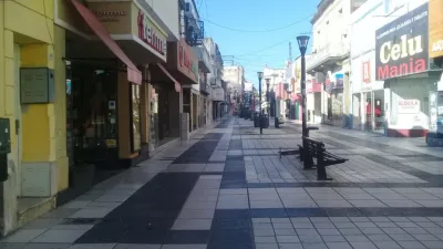 Peatonal San Martín vacía