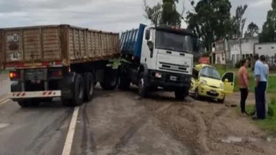 Fuerte choque en el cruce de la ruta 18 y el acceso a San Benito