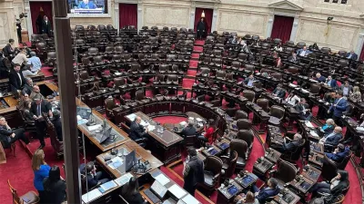 Imagen de archivo del Congreso nacional, donde es visible la ausencia de varios bloques.
