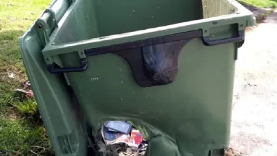 Contenedor incendiado