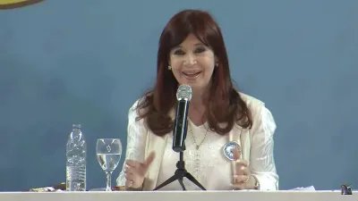 Cristina Kirchner, durante el acto por el Día de la Militancia peronista en Santiago del Estero.