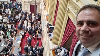 Mauricio Davico en el Congreso de la Nación.