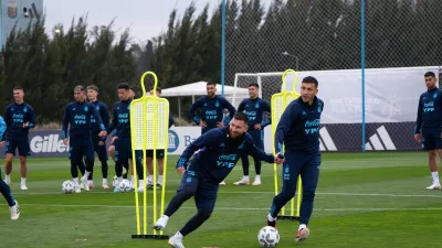 Fútbol: Nicolás González fue la sorpresa en la última práctica de la selección argentina