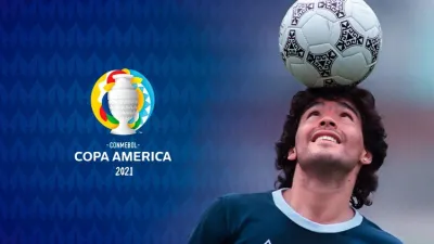 Con un show audiovisual, Conmebol homenajeó a Maradona en la previa del debut argentino