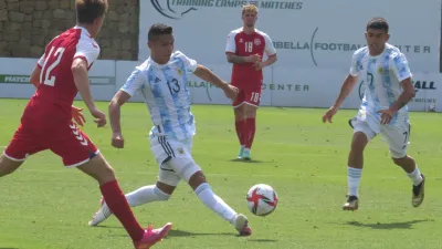 Fútbol: la selección argentina sub 23 ganó agónicamente un amistoso rumbo a Tokio 2020