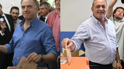 Yamandú Orsi y Álvaro Delgado, candidatos a presidente de Uruguay.