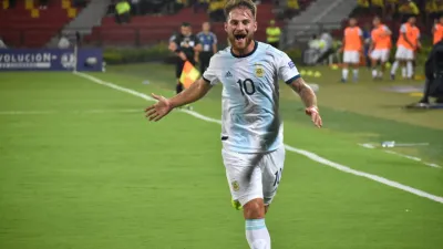Fútbol: Argentina festejó ante Uruguay en el inicio del cuadrangular en el Preolímpico