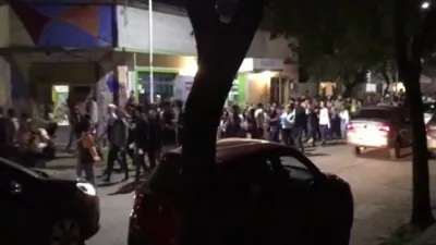 festejo de estudiantes en Chajarí 