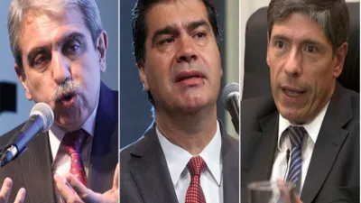 Aníbal Fernández, Jorge Capitanich y Juan Abal Medina