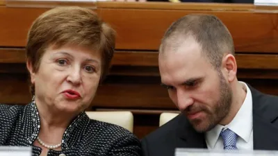 El ministro Guzmán se reunió con la titular del FMI en Washington