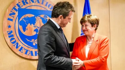 Imagen de archivo de Sergio Massa y Kristalina Georgieva.