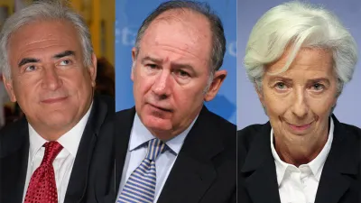 Rodrigo Rato, Dominique Strauss Kahn y Christine Lagarde, ex titulares del FMI.