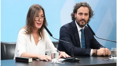 Sabina Frederic junto a Santiago Cafiero