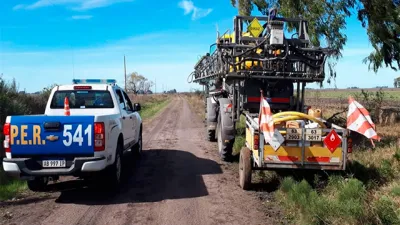 La policía frenó una fumigación ilegal.