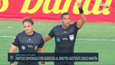 Escándalo en Mendoza: por agresión a un juez de línea, se suspendió Godoy Cruz-Talleres