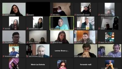 Giano mantuvo un encuentro virtual con 40 jóvenes de Concordia.