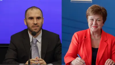 Martín Guzmán, ministro de Economía, y Kristalina Georgieva, directora del FMI