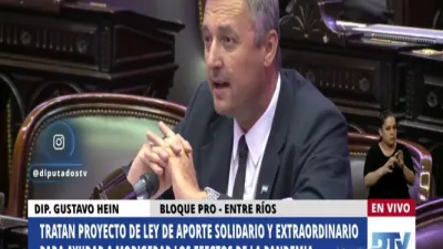 Aporte solidario: “Es un impuesto a la inversión”, dijo Hein
