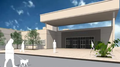 Maqueta del diseño del frente del Hospital “Santa Rosa” de Villaguay.