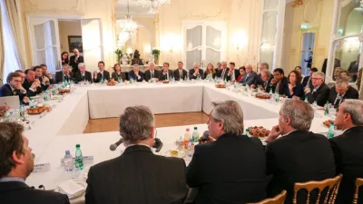 Empresarios franceses con Alberto Fernández