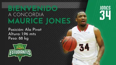 Básquet: Estudiantes de Concordia sumó a Maurice Jones rumbo al Súper 20