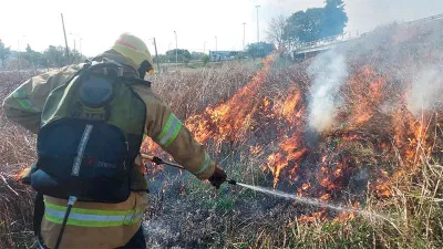incendio pastizales Túnel Paraná