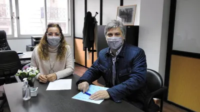 Tomás Proske de INFADER junto a Ana Lía Allemand