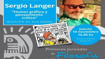 Afiche de promoción e invitación a las primeras Jornadas de Filosofía del Río Uruguay.