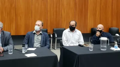 Robles, Winderholler y Waigel con sus abogados