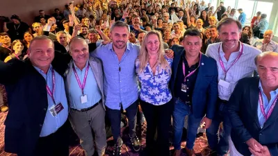 Karina Milei encabezó un acto en Paraná. 