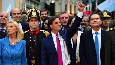 Imagen del último día de Luis Lacalle Pou como presidente.