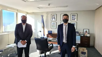 Matías Lammens con Carlos Pérez