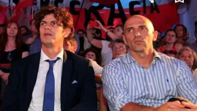 Emiliano Yacobitti junto a Martín Lousteau.