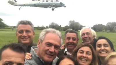 La llegada del presidente a la provincia