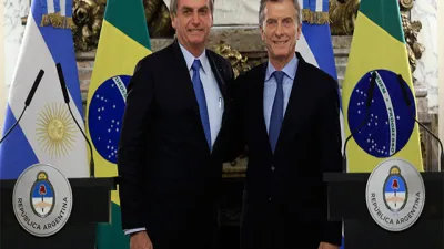 Jair Bolsonaro con Mauricio Macri