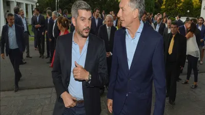 Marcos Peña con Mauricio Macri