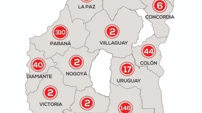 El mapa actualizado de casos de coronavirus confirmados discriminado por Departamento.