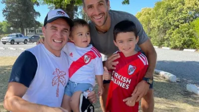 Mariano Werner presenció la práctica de River en la previa del Trofeo de Campeones