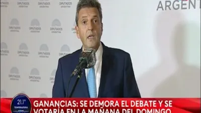 Sergio Massa Congreso sesión Ganancias