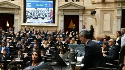 Imagen de archivo de Martín Menem presidiendo la sesión del 29 de abril de 2024.