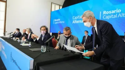 Meoni en Rosario última actividad oficial 