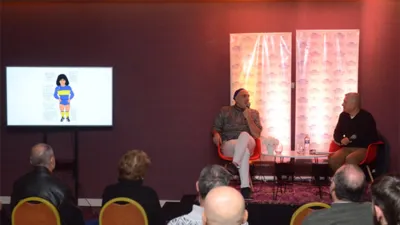 Miguel Rep anoche en la presentación de su libro “Diego, nacido para molestar”.